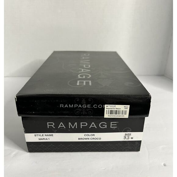 New Vtg Rampage Sz 9 1/2 M Pointed Toe Women's Shoes Pumps Shiny Brown 3" Spikes - Picture 2 of 7